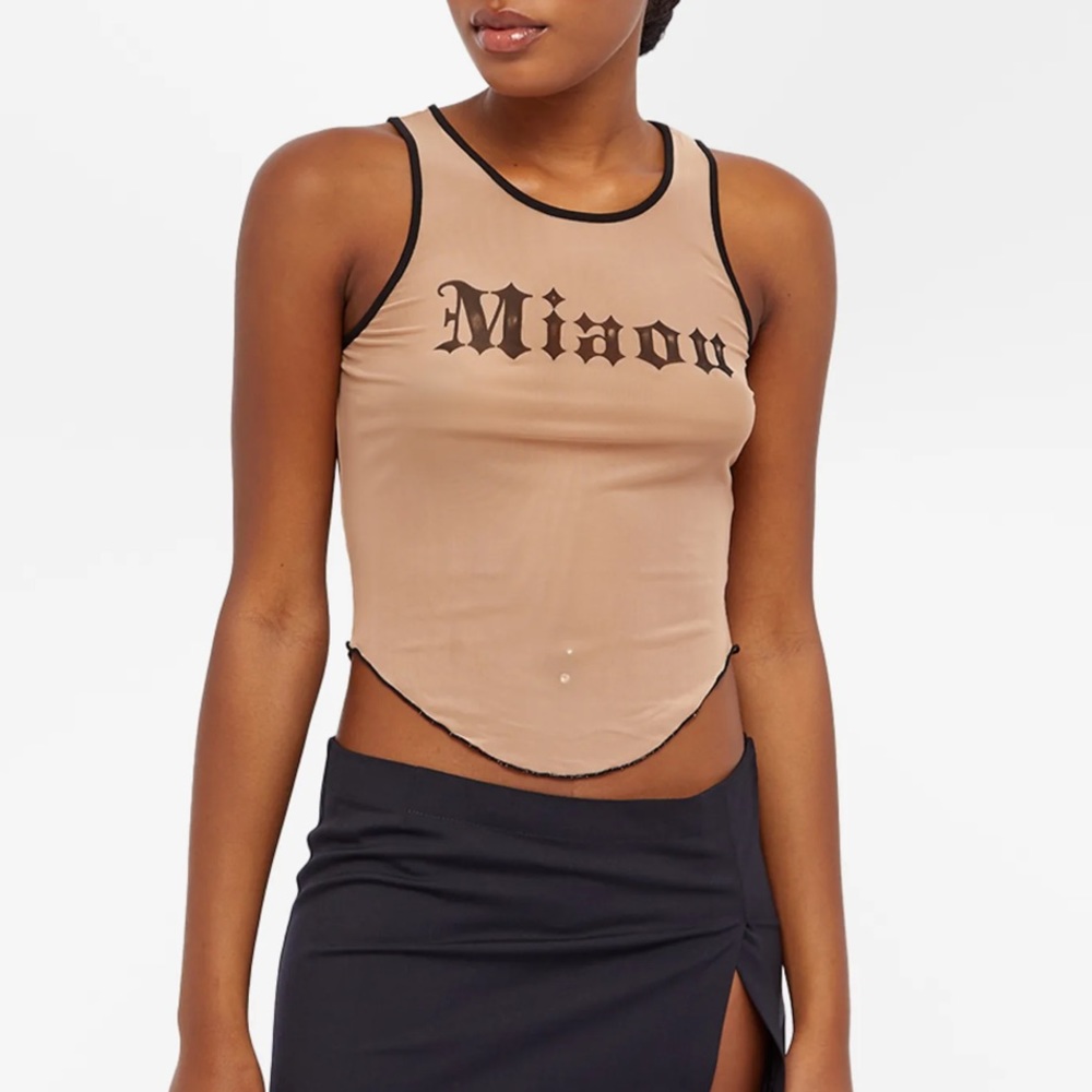 Miaou Christo Jinx Sheer Tank Top XS
